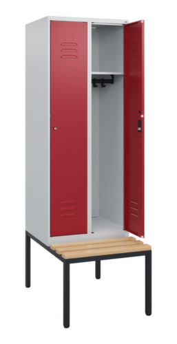 C+P Spind Classic Plus mit Sitzbank, Abteilbreite 300 mm