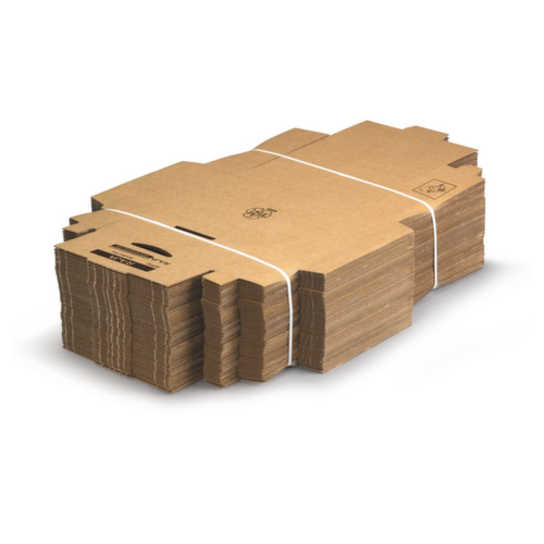 Wellpapp-Faltkarton 1-wellig, 1-wellig, 200 x 200 x 200 mm