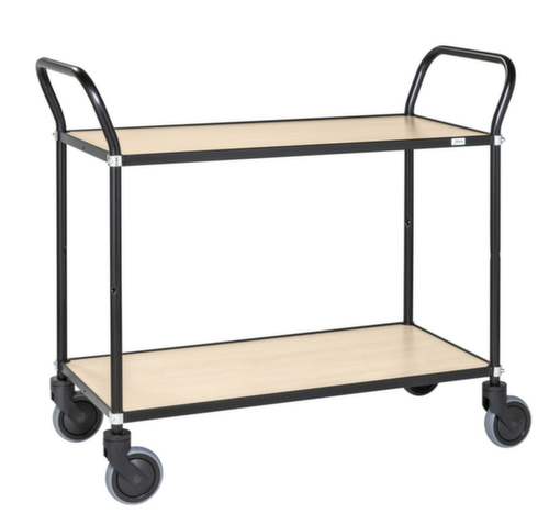 Kongamek Tischwagen mit 2 Schiebebügeln 950x430 mm, Traglast 250 kg, 2 Etagen