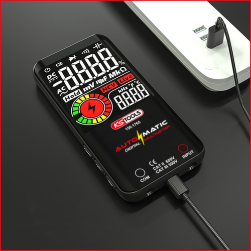 KS Tools Automatik Digital-Multimeter inkl. Prüfspitzen