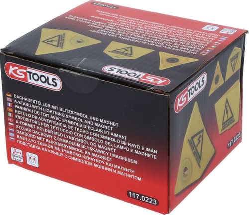 KS Tools Dachaufsteller mit Blitzsymbol und Magnet