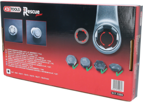 KS Tools RESCUEpower Doppel-Ringschlüssel-Satz