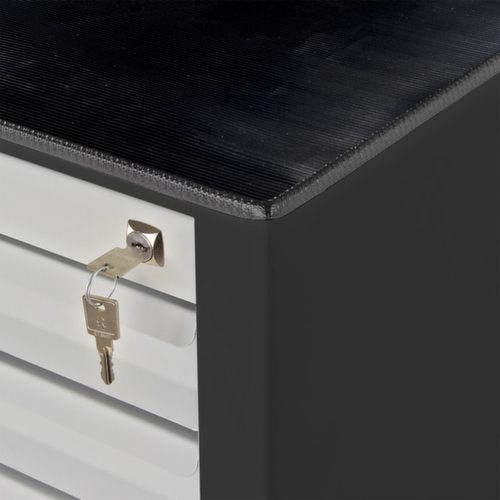 Schubladenschrank MAMMUT, 10 Schublade(n), RAL7016 Anthrazitgrau/RAL7035 Lichtgrau