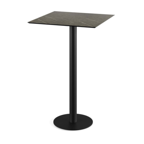 VEBA Stehtisch Essentials Urban, Breite x Tiefe 700 x 700 mm, Platte Midnight Marble