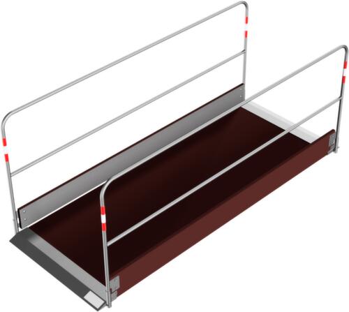 Schake Grabenbrücke mit Trittfläche aus Holz, Länge x Breite 2700 x 1000 mm