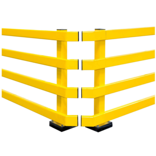 Moravia Pfosten BLACK BULL XL für Rammschutzgeländer, Pfosten, Höhe x Breite 1000 x 80 mm