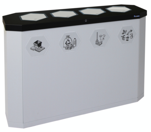 stumpf Fahrbare Wertstoffsammelstation S Sixco 4 »swing«, 4 x 45 l
