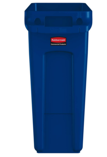 Rubbermaid Wertstoffsammler Slim Jim® mit Lüftungskanälen, 60 l, blau