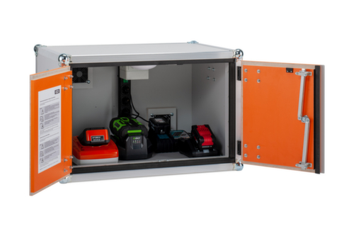ExplosionsgeschĂŒtzter Lithium-Ionen-Ladeschrank BASIC 8/5, Höhe x Breite x Tiefe 520 x 800 x 660 mm
