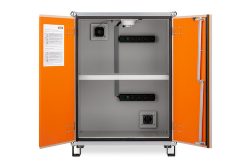 ExplosionsgeschĂŒtzter Lithium-Ionen-Ladeschrank PREMIUM 8/10 unterfahrbar, Höhe x Breite x Tiefe 1110 x 800 x 660 mm