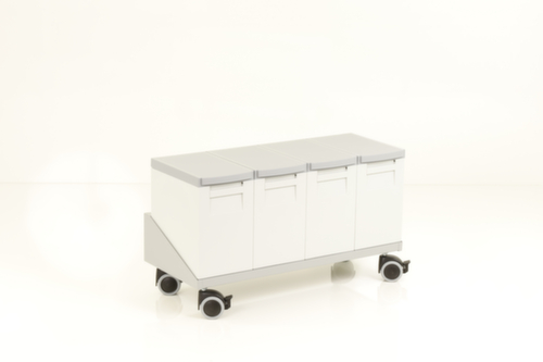 Fahrgestell für 4 Wertstoff-Sammelboxen, für 15 l Behälter
