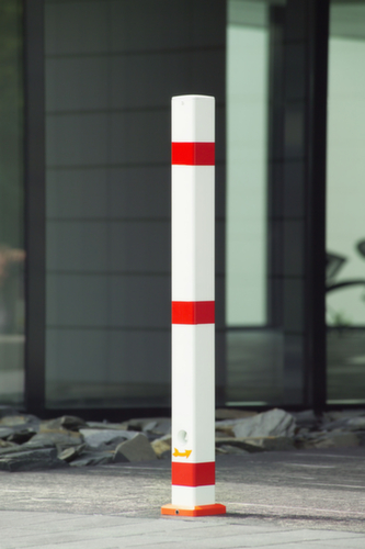 Sperrpfosten mit spitzem Kopf, Höhe 900 mm, zum Einstecken mit Bodenhülse