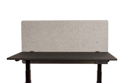 LUXOR Schallabsorbierende Tischtrennwand RECLAIM, Höhe x Breite 600 x 1200 mm, Wand hellgrau