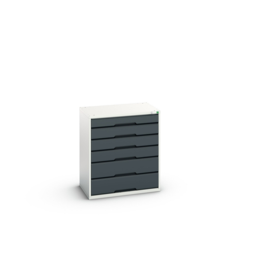 bott Schubladenschrank verso, 6 Schublade(n), RAL7035 Lichtgrau/RAL7016 Anthrazitgrau