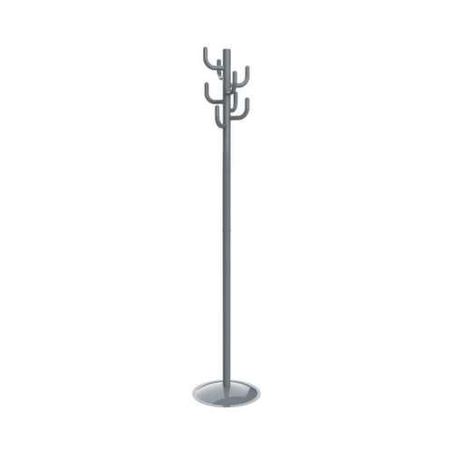 MAUL Garderobenständer MAULpolaris Lite, mit 8 Haken, RAL7001 Silbergrau