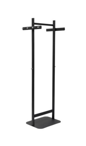 MAUL Garderobenständer MAULsalsa, mit 8/2 Haken, RAL9004 Signalschwarz