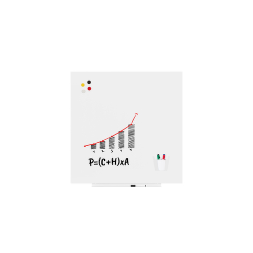 Rocada Whiteboard Skin zur Wandmontage, Höhe x Breite 1000 x 1000 mm