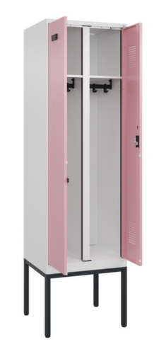 C+P Schwarz-Weiß-Spind Evolo PLUS mit Doppelabteil, Abteilbreite 300 mm