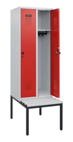 C+P Spind Evolo PLUS mit Sitzbank, Abteilbreite 300 mm
