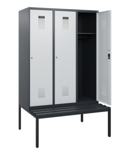 C+P Spind Evolo PLUS mit Sitzbank, Abteilbreite 400 mm