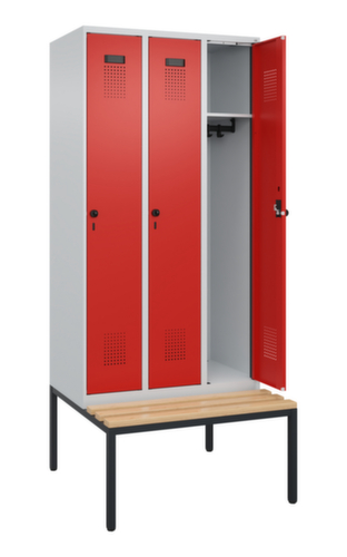 C+P Spind Evolo PLUS mit Sitzbank, Abteilbreite 300 mm