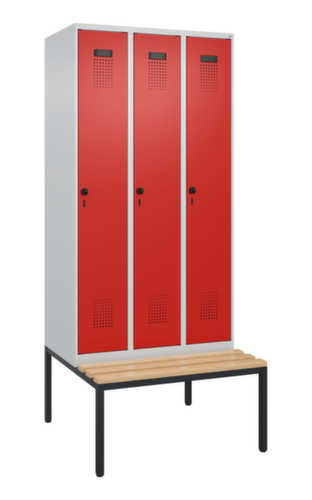 C+P Spind Evolo PLUS mit Sitzbank, Abteilbreite 300 mm