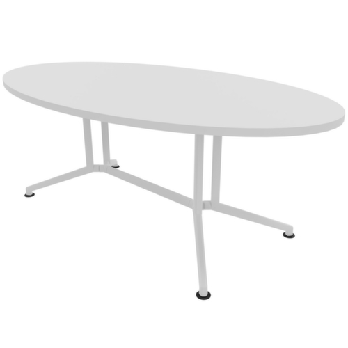 Quadrifoglio Konferenztisch X2, Breite x Tiefe 2000 x 1100 mm, Platte weiß