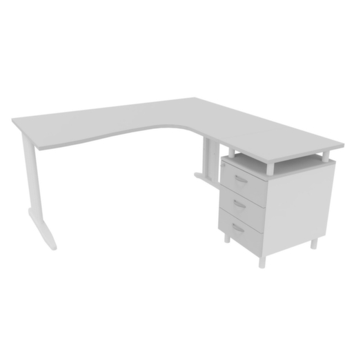 Quadrifoglio Büro-Set Practika mit 1 Schreibtisch, 1 Standcontainer