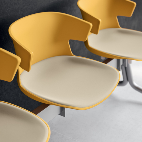 Quadrifoglio Traversenbank mit Kunststoffsitzen, Breite x Tiefe 1170 x 510 mm