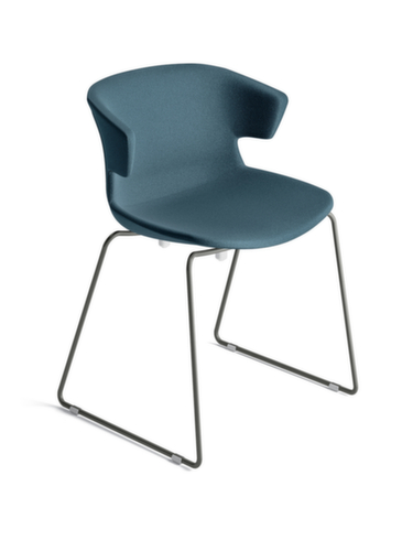 Quadrifoglio Kunststoffschalenstuhl COVE mit Kufengestell, anthrazit