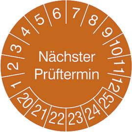 Prüfplakette mit Jahresfarbe
