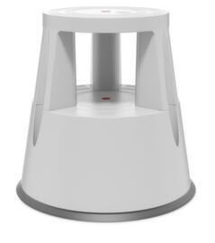 UDOBÄR Robuster Rolltritt für starke Beanspruchung, Kunststoff, RAL7035 Lichtgrau