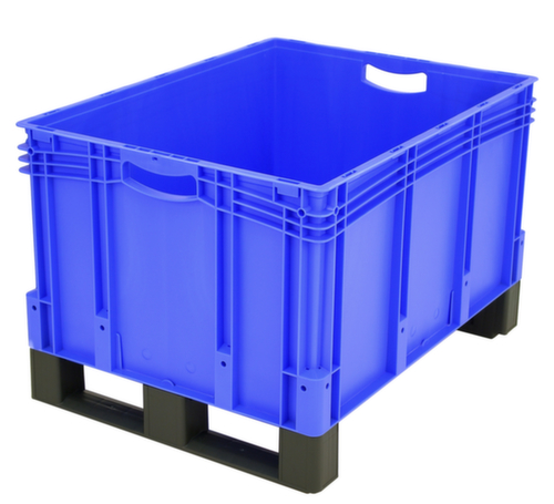 BITO Bac gerbable norme Europe à double fond, bleu, capacité 164 l