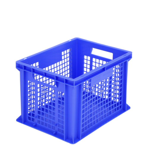 BITO Bac gerbable norme Europe parois ajourées, bleu, capacité 24 l