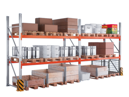 META Rayonnage à palettes MULTIPAL pour 20 palettes, largeur 3770 mm, 5 niveaux de stockage