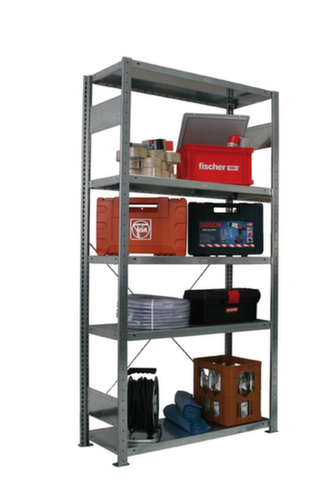 META Rayonnage universel sans boulons S3 Clip 150, hauteur x largeur x profondeur 2500 x 1006 x 536 mm, 6 tablettes