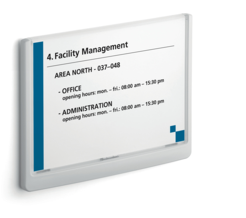 Durable Plaque de porte Click Sign avec cadre coloré, format portrait 148,5