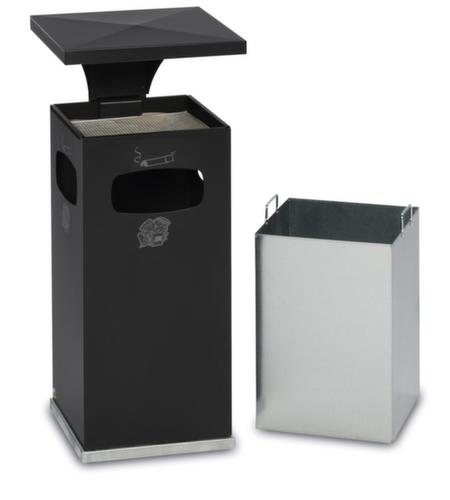 VAR Cendrier poubelle avec 3 ouvertures d'introduction, anthracite