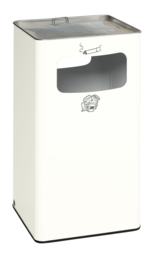VAR Cendrier poubelle, blanc