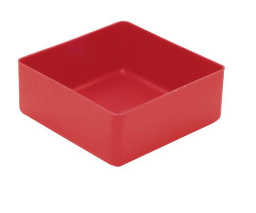 bac de rangement, rouge, longueur x largeur 99 x 99 mm