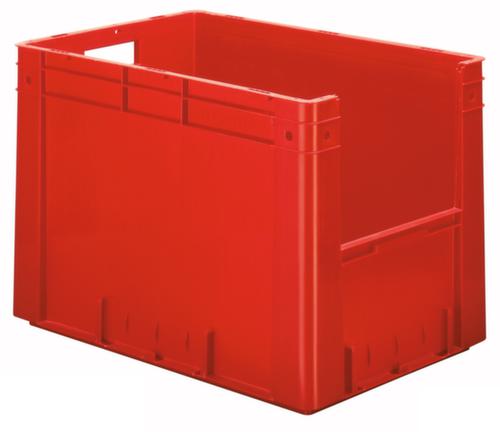 Bac gerbable norme Europe avec poignée, rouge, capacité 80 l