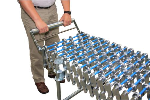 Blume Förderanlagen Butée d'arrêt pour convoyeur à rouleaux extensible