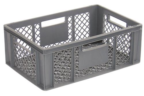 Conteneurs gerbables Euronorm Basic à fond nervuré renforcé, gris, capacité 43 l