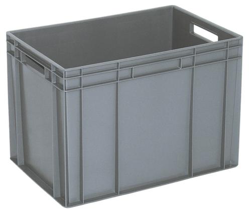 Conteneurs gerbables Euronorm Basic à fond nervuré renforcé, gris, capacité 83 l