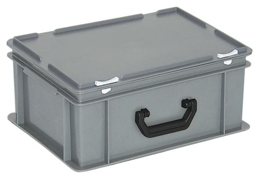 Mallette de rangement et de stockage norme européenne, gris, HxLxl 185x400x300 mm