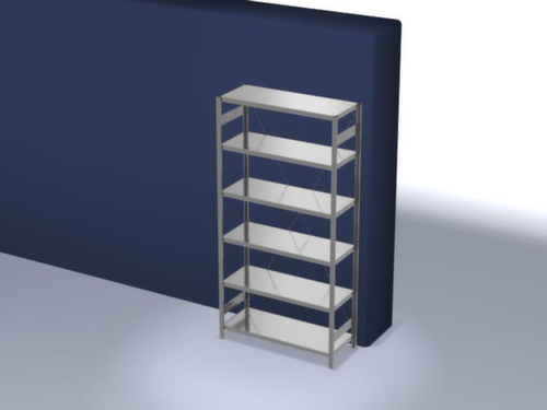 hofe système d'étagères sans vis, hauteur x largeur x profondeur 2500 x 1360 x 535 mm, 6 tablettes