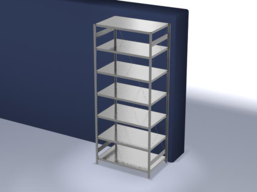 hofe système d'étagères sans vis, hauteur x largeur x profondeur 3000 x 1360 x 835 mm, 7 tablettes