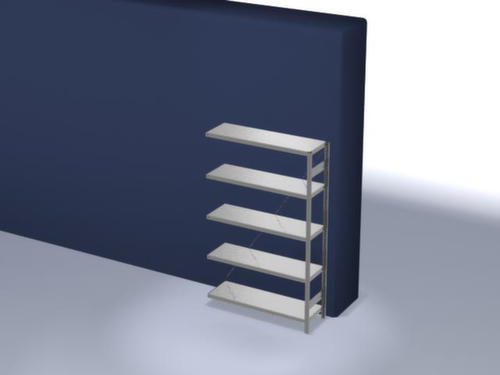 hofe Système de rayonnages sans vis dans une construction mi-lourde, hauteur x largeur x profondeur 2000 x 1310 x 435 mm, 5 tablettes