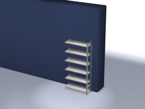 hofe Rayonnage sans boulons pour classeurs élément suivant, 6 tablettes, avec revêtement en zinc anti-corrosion