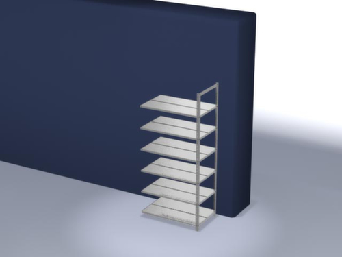 hofe Porte-fichiers à visser Champ de saisie à utiliser des deux côtés, 6 tablettes, avec revêtement en zinc anti-corrosion